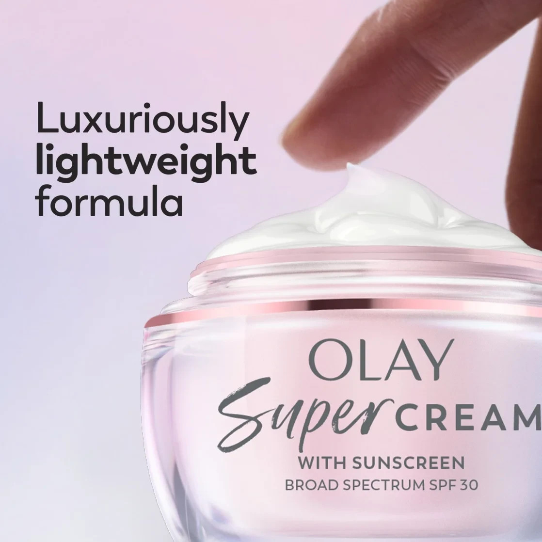 Olay Super Cream SPF 30 – 5-in-1 Face Moisturizer with Vitamin C & Peptides, 1.7