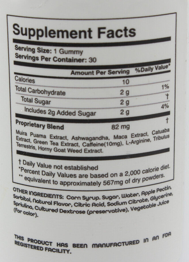 2 Pk MicroBio Max Strength Male Enhancement Gummies for Libido Vitality; 30 Days