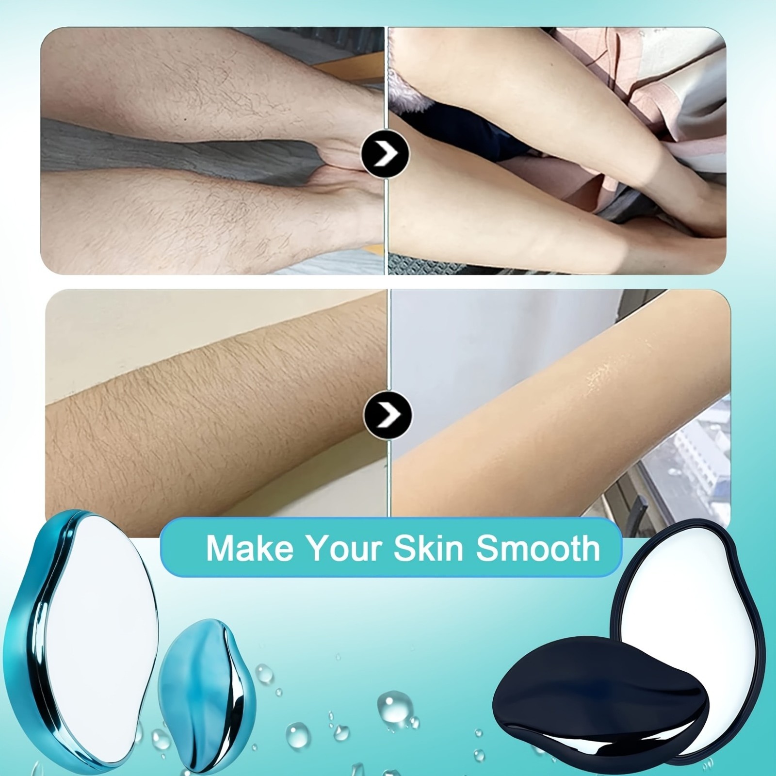 Reusable Unisex Compact Hair Removal Tool No Power Required Blue Black