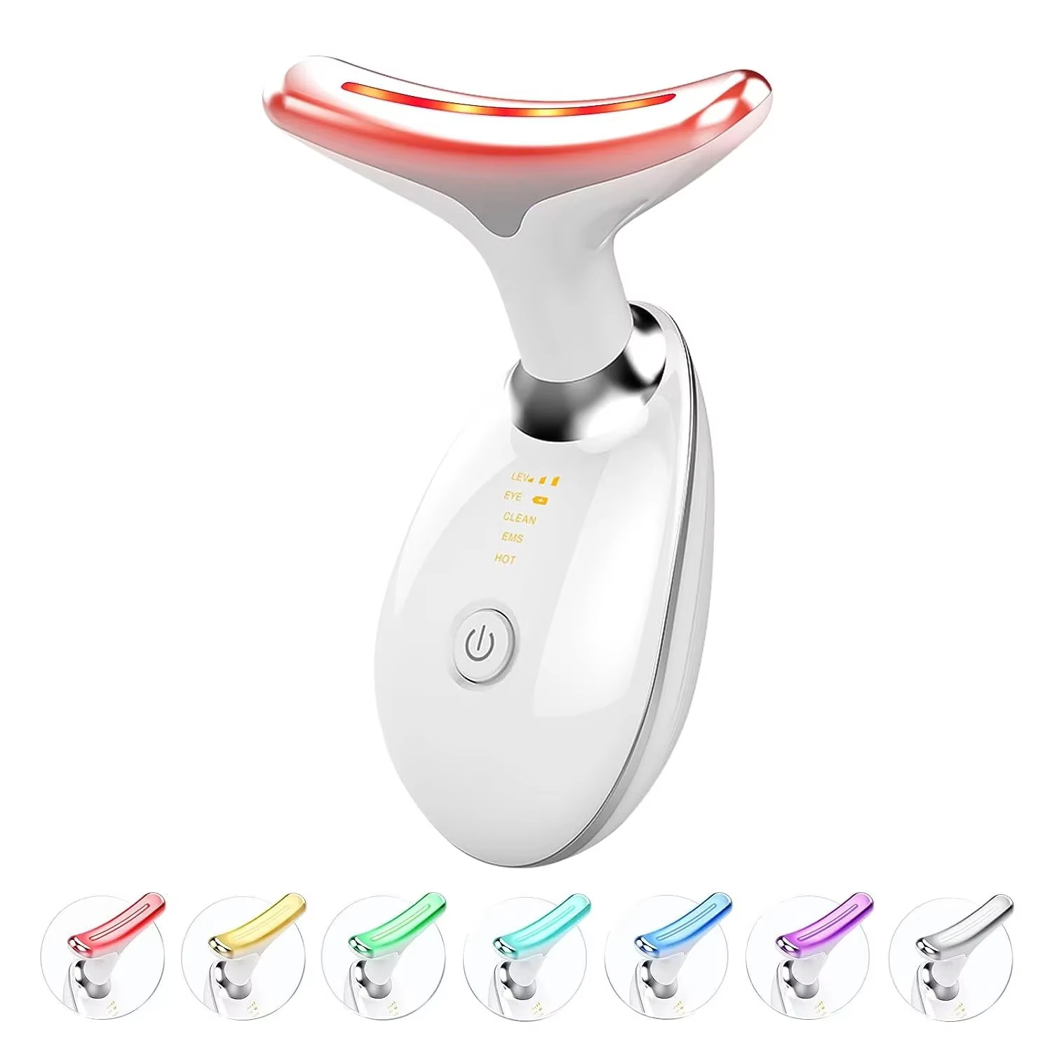 Neck Face Lifting Massager Skin Tighten Device LED Anti Wrinkle Double Chin US