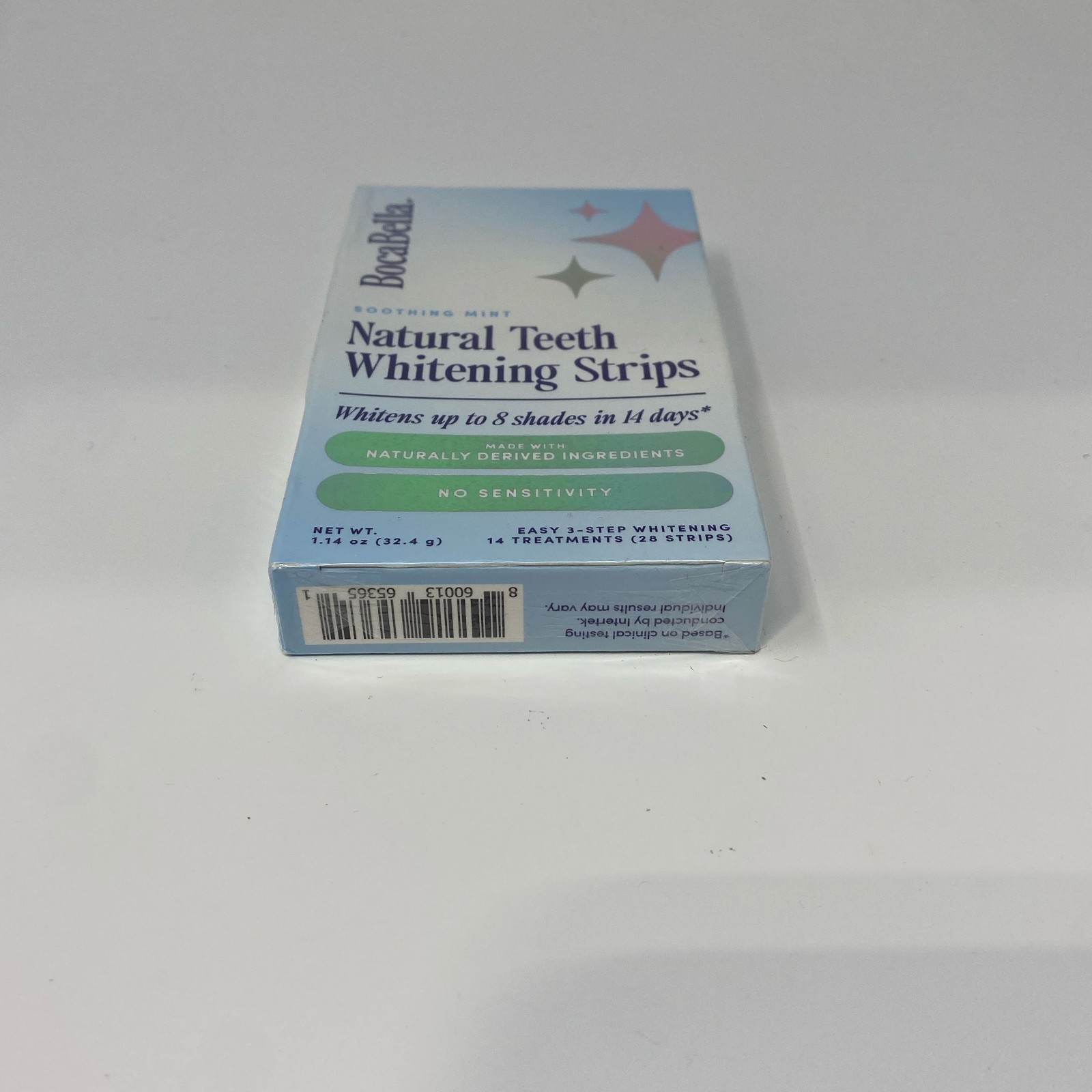 BocaBella Mint Natural Teeth Whitening Strips 14 Tx (28) 1.14oz