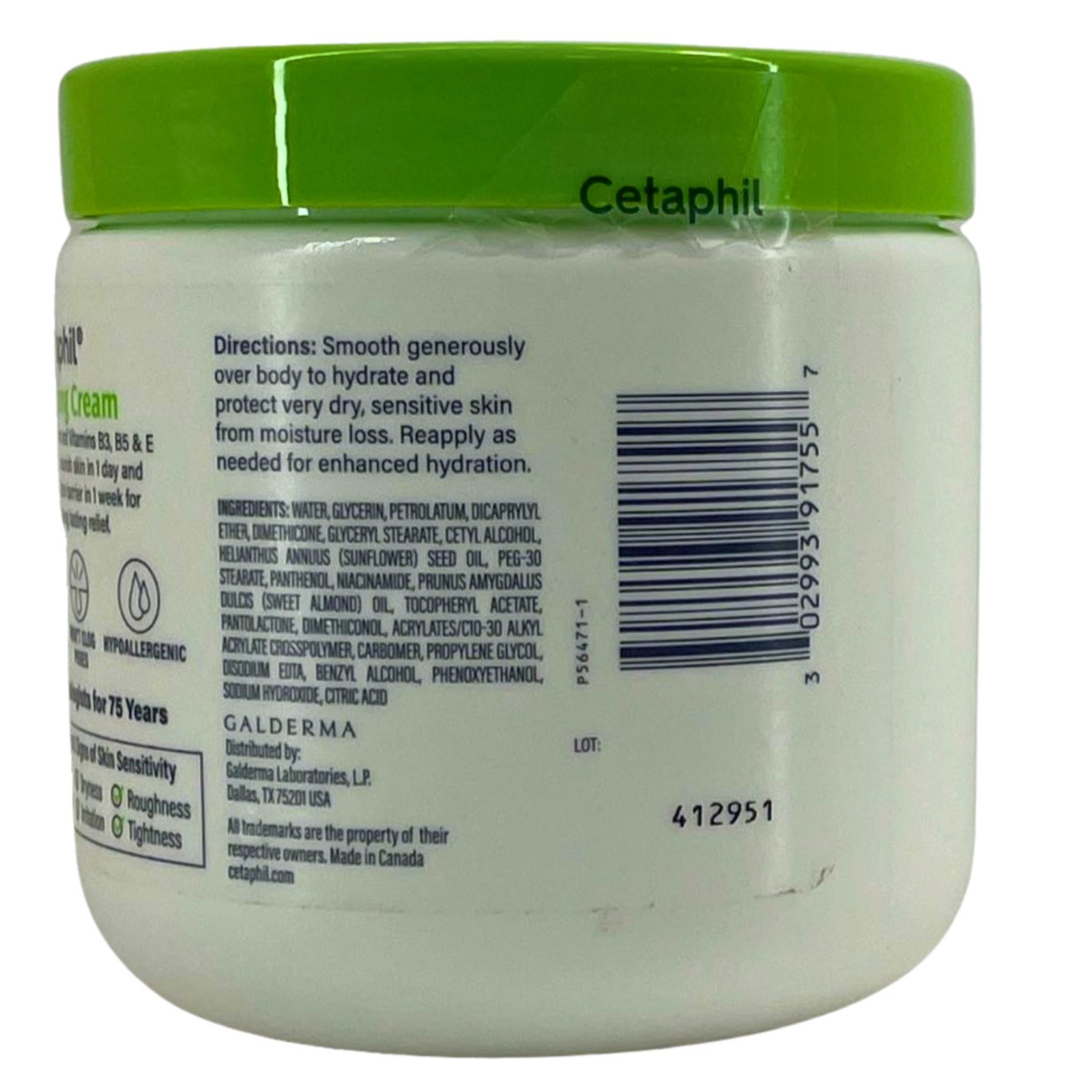Cetaphil Moisturizing Cream Dry to Very Dry Sensitive Skin 16oz 2 Pack New