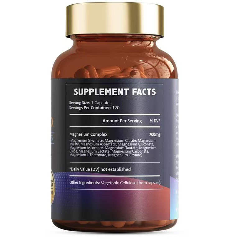 1-3 PACK Magnesium Complex 700mg 12 in 1 Magnesium Supplement with 120 counts