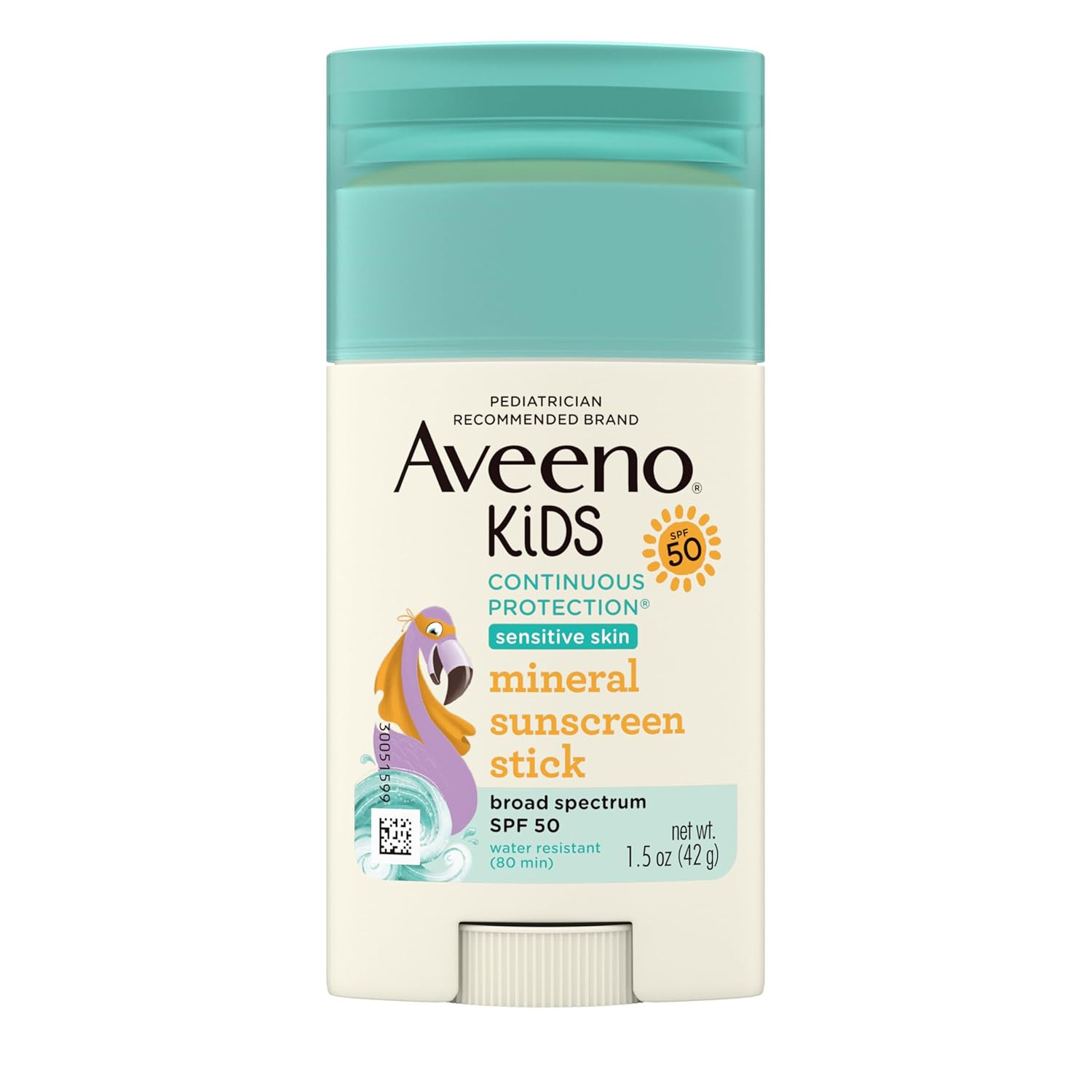 Aveeno Kids Continuous Protection Zinc Oxide Mineral Sunscreen Stick for Sensiti