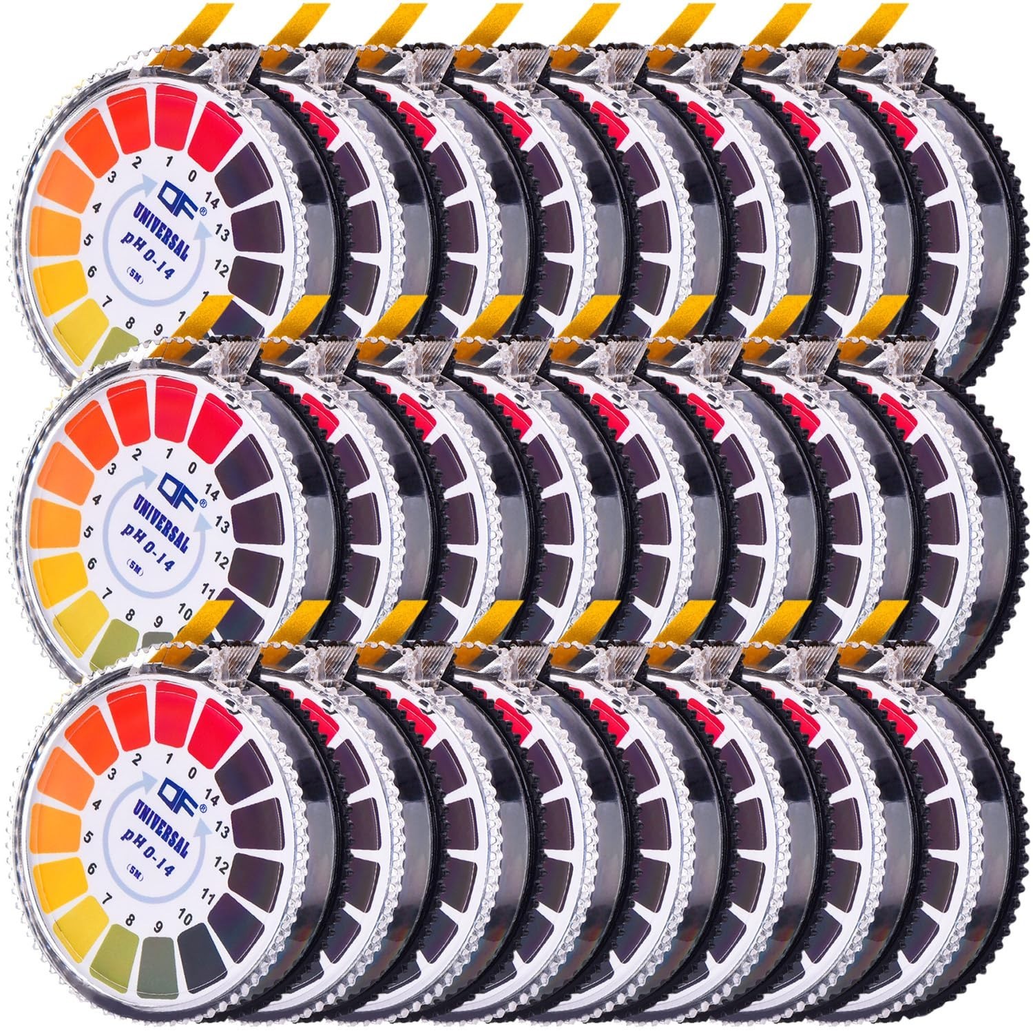 Universal pH Test Paper Strips Roll – Measure Full Range 0-14, 24 Rolls, 16.4 ft
