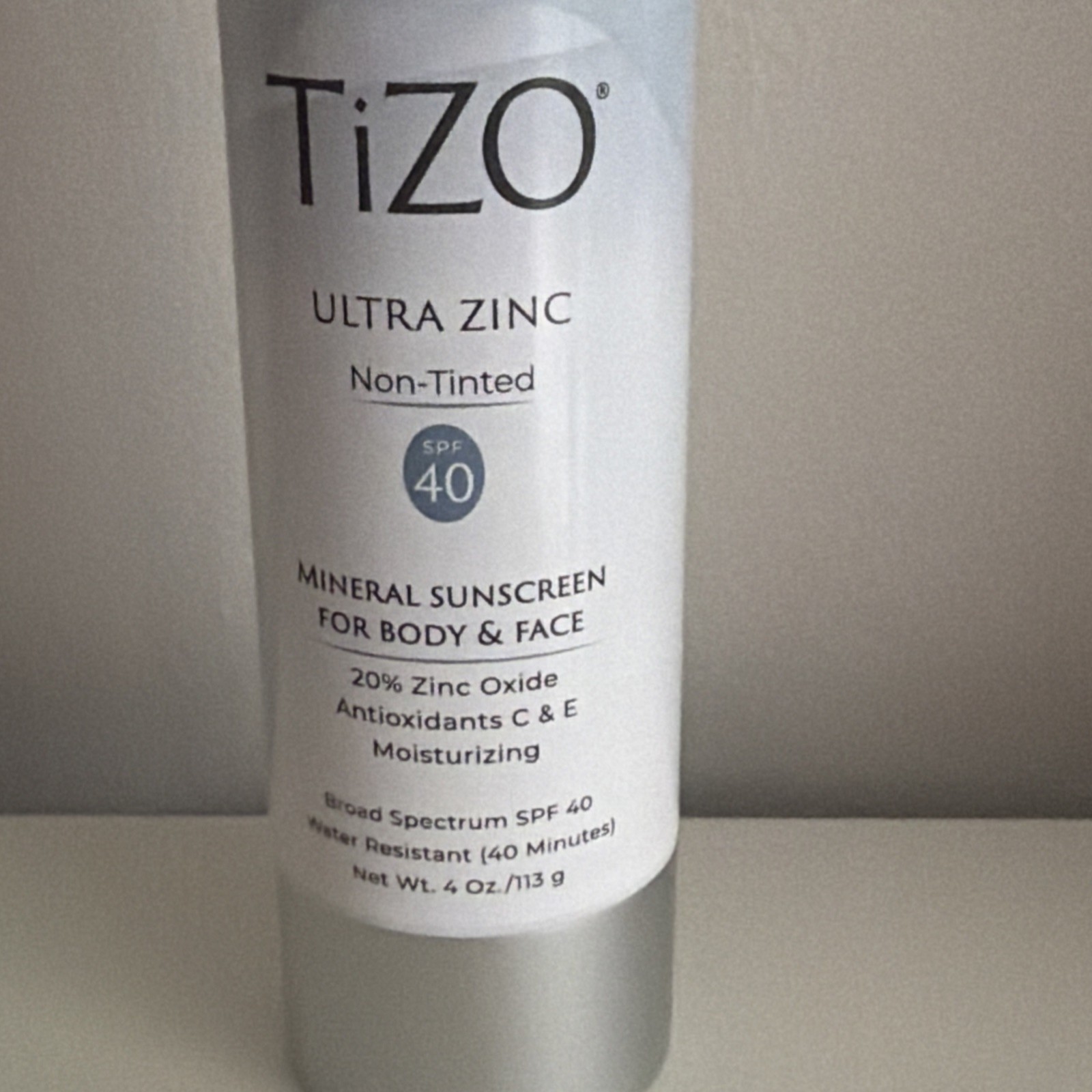 Ultra Zinc Body and Face Non-tinted SPF 40 TIZO Unisex FOR BODY & FACE 4 oz 113g