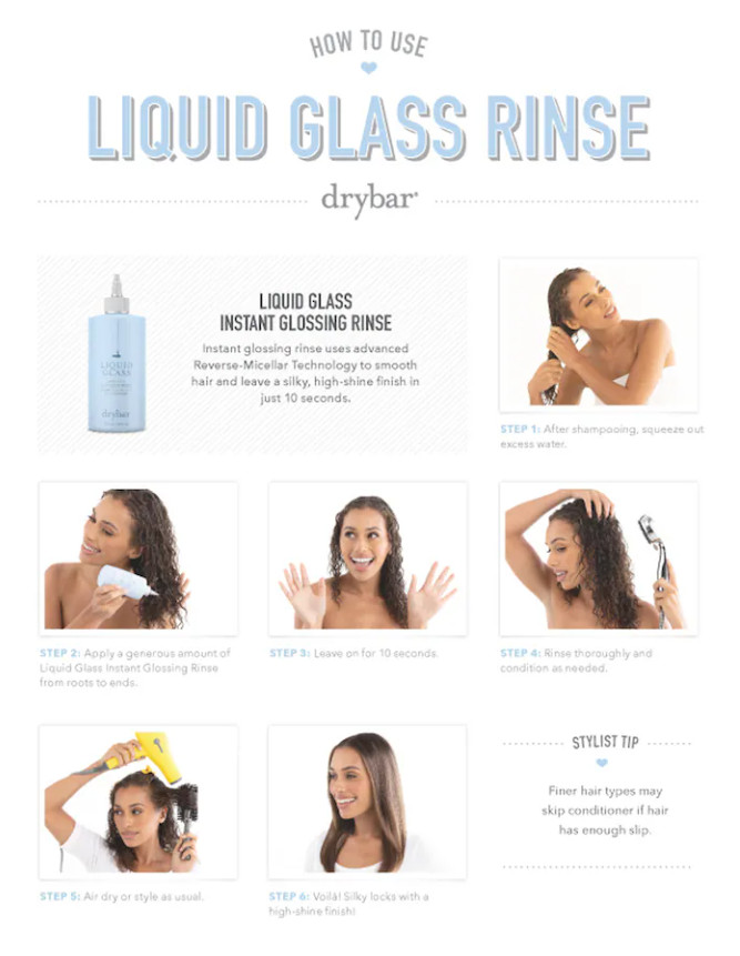 NIB 100% Authentic Drybar Liquid Glass Instant Glossing Rinse, 8 OZ