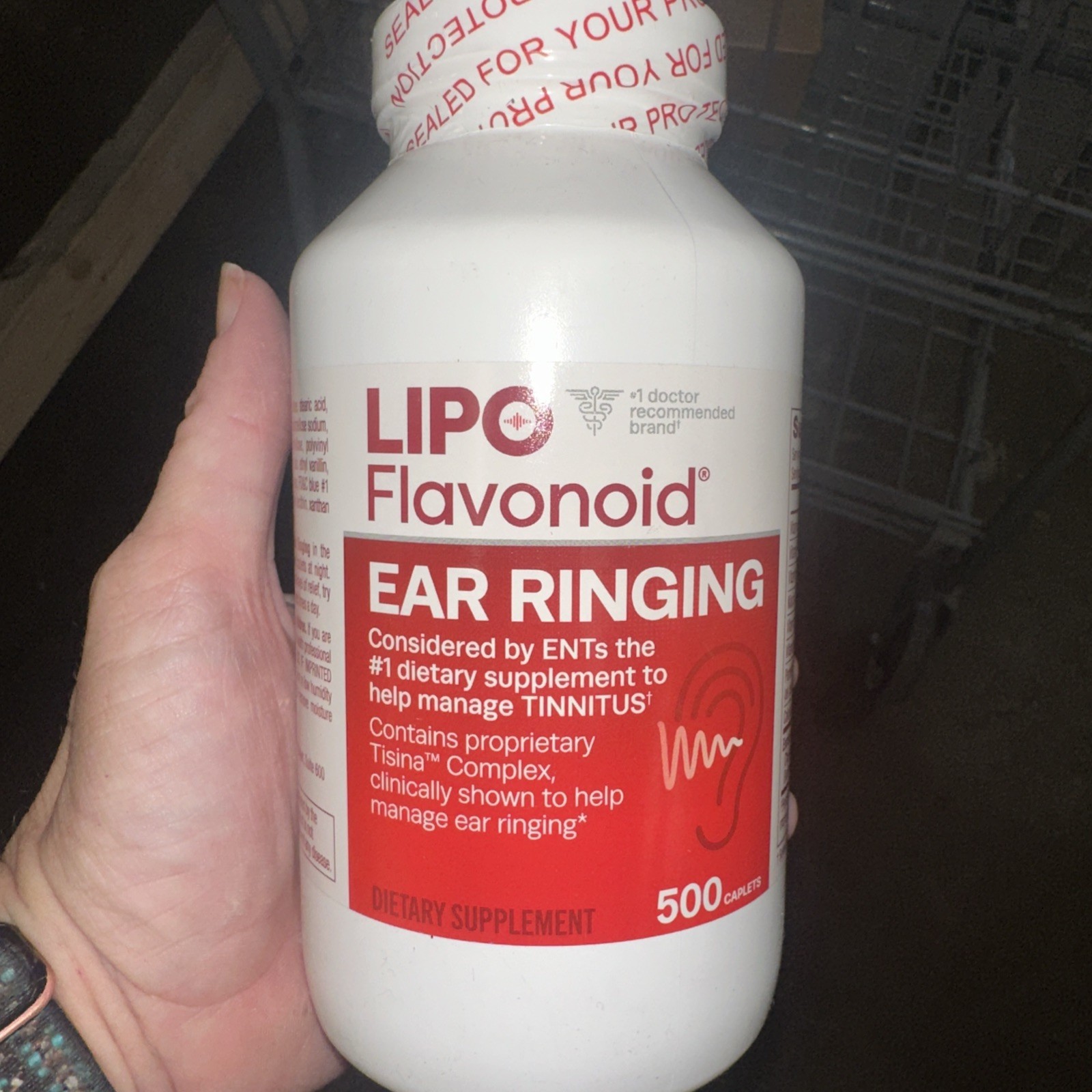 Lipo-Flavonoid Plus Ear Health Supplement 500 Caplets #1 ENT Doctor 11/2028 Exp