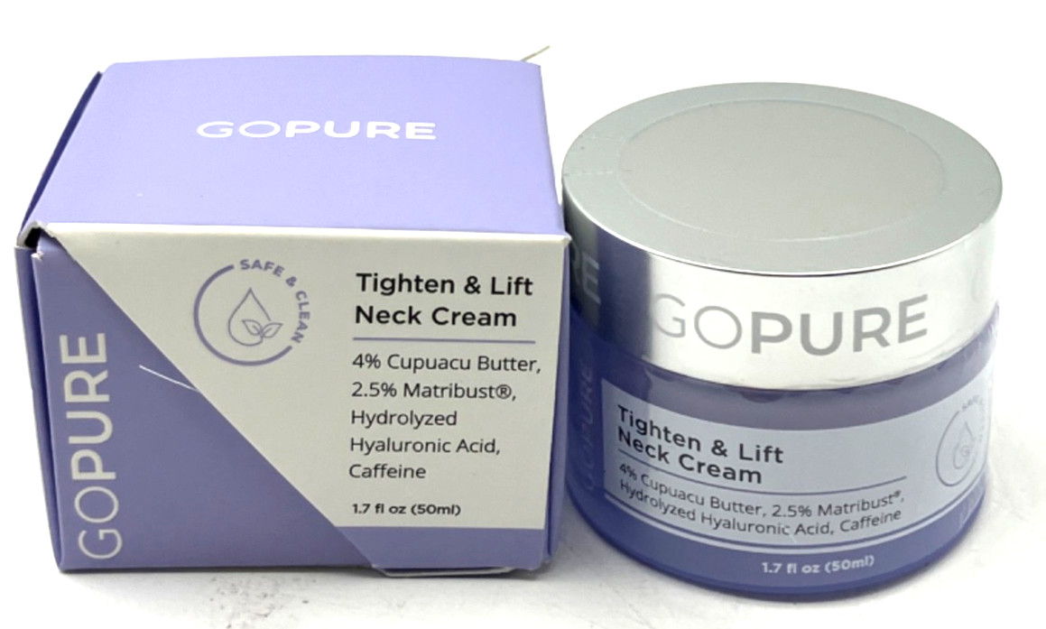 goPure Tighten & Lift Neck & Chest Moisturizer Cream for Visibly Firming 1.7 oz