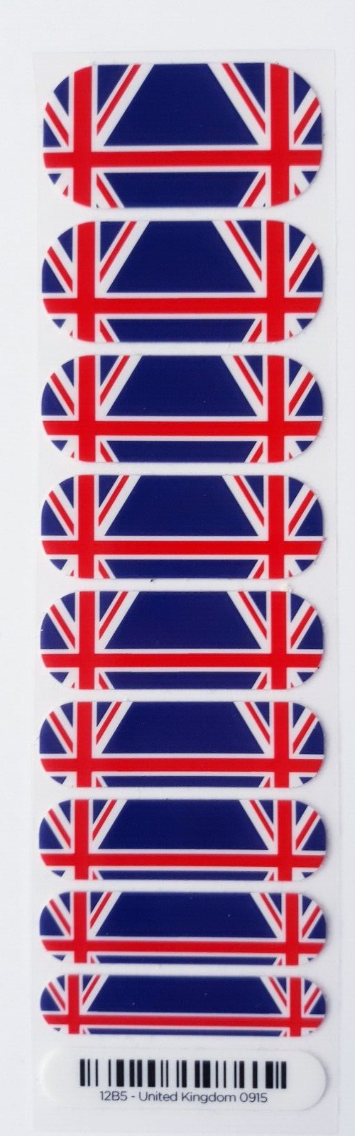 JAMBERRY UNITED KINGDOM HALF SHEET NAIL WRAP UNION JACK GGG FEB 2019 PATRIOTIC