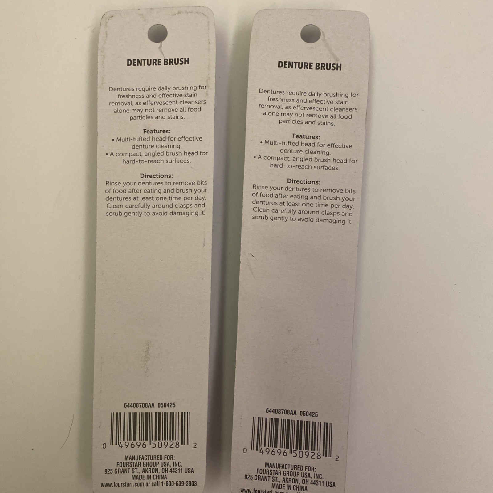 2 Pack Luminary Dentures Brush Easy Cleaning.dentures Retainers & Mouth Guards 1