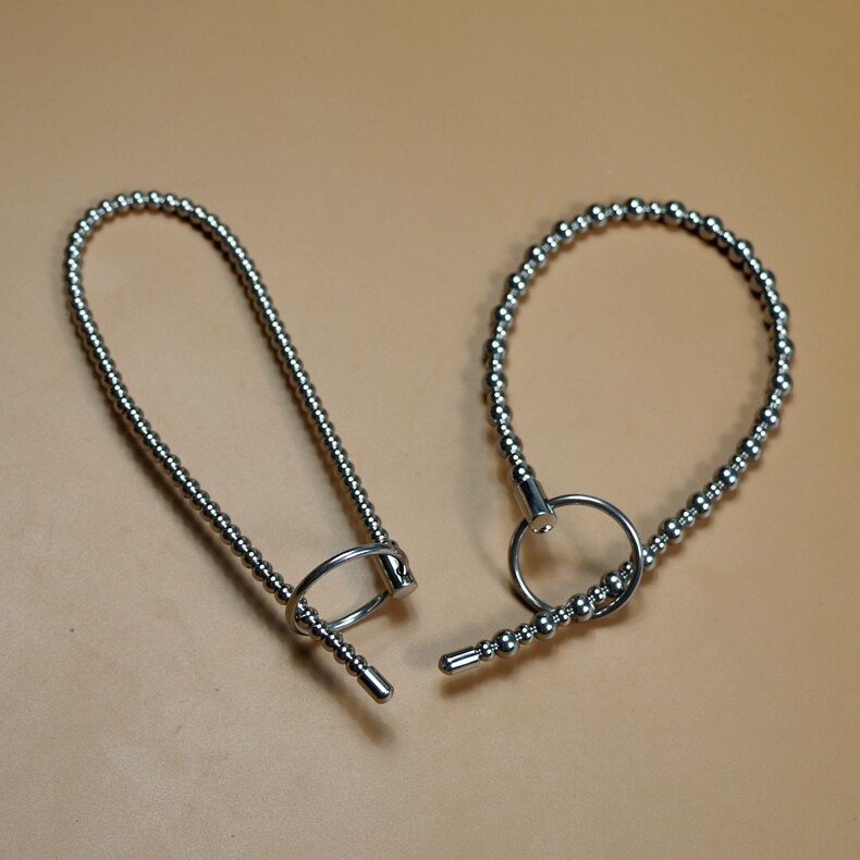 Male E-stim Shock Stainless Steel Dilator Stretcher Urethral Plug Sounding Beads