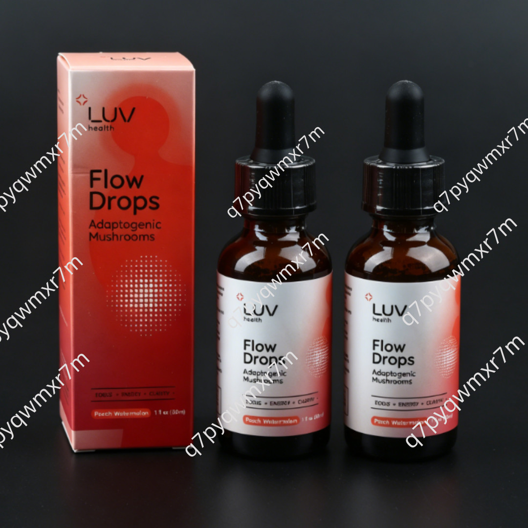 (1-3Pack) LUV Health Flow Drops – Health LUV Flow Adaptogen Mushroom Blend Drops