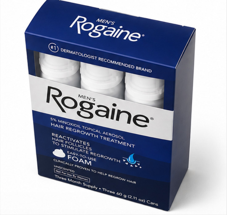 Rogaine Men’s Hair Regrowth Treatment Foam 3 Month Supply – EXP 08/27 Free Gift