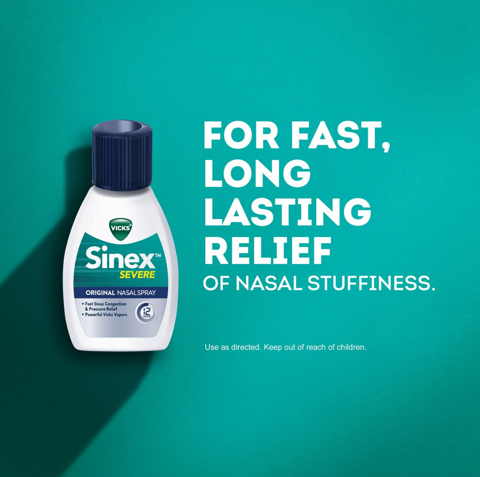 Vicks Sinex Severe Original Nasal Spray Decongestant 0.5oz Nasal Relief