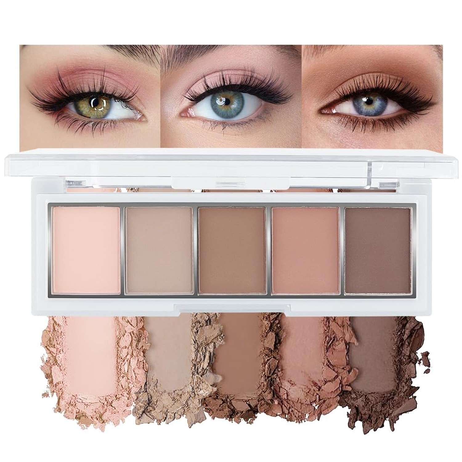 Matte Eyeshadow Palette,Peach Nude Neutral Eye Shadow,Rosy Beige Taupe Brown …