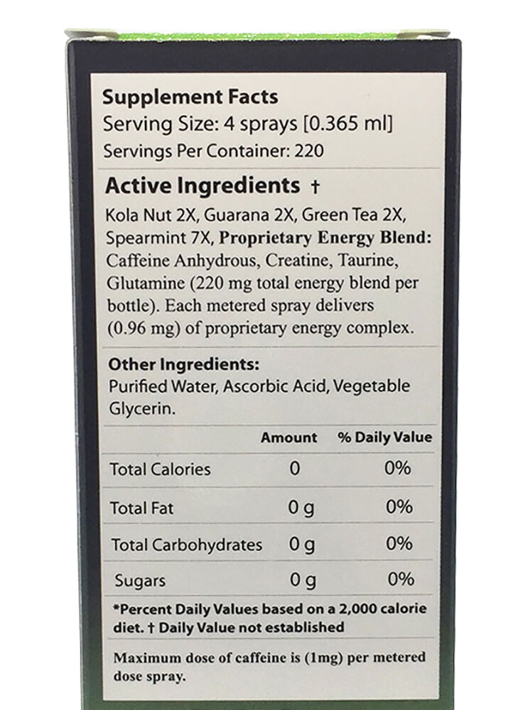 Turbo Snort Caffeine Nasal Spray with Creatine – No Crash Like Energy Drinks
