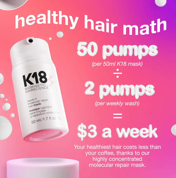 NIB 100% Authentic K18 Biomimetic Hairscience Molecular Repair Hair Mask 50ml