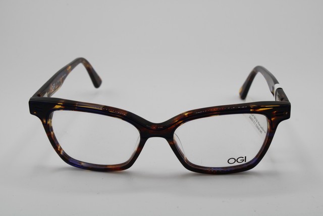 NEW OGI EVOLUTION 9228/2033 BLUE BROWN MARBLE CLEAR AUTHENTIC EYEGLASSES 51-16
