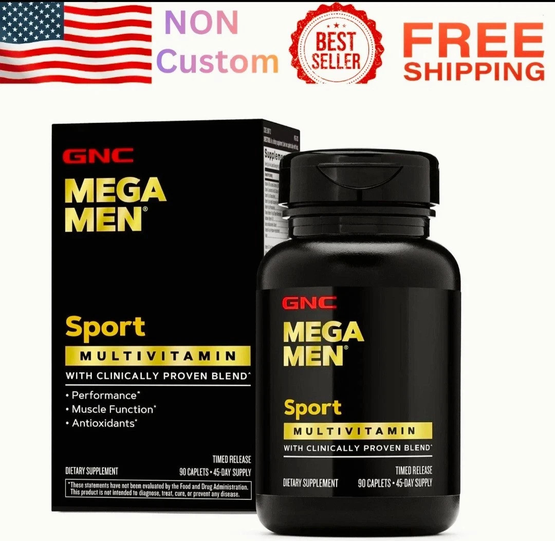 GNC Mega Men sports vitamin 180 Caplets 12/2029 free shipping