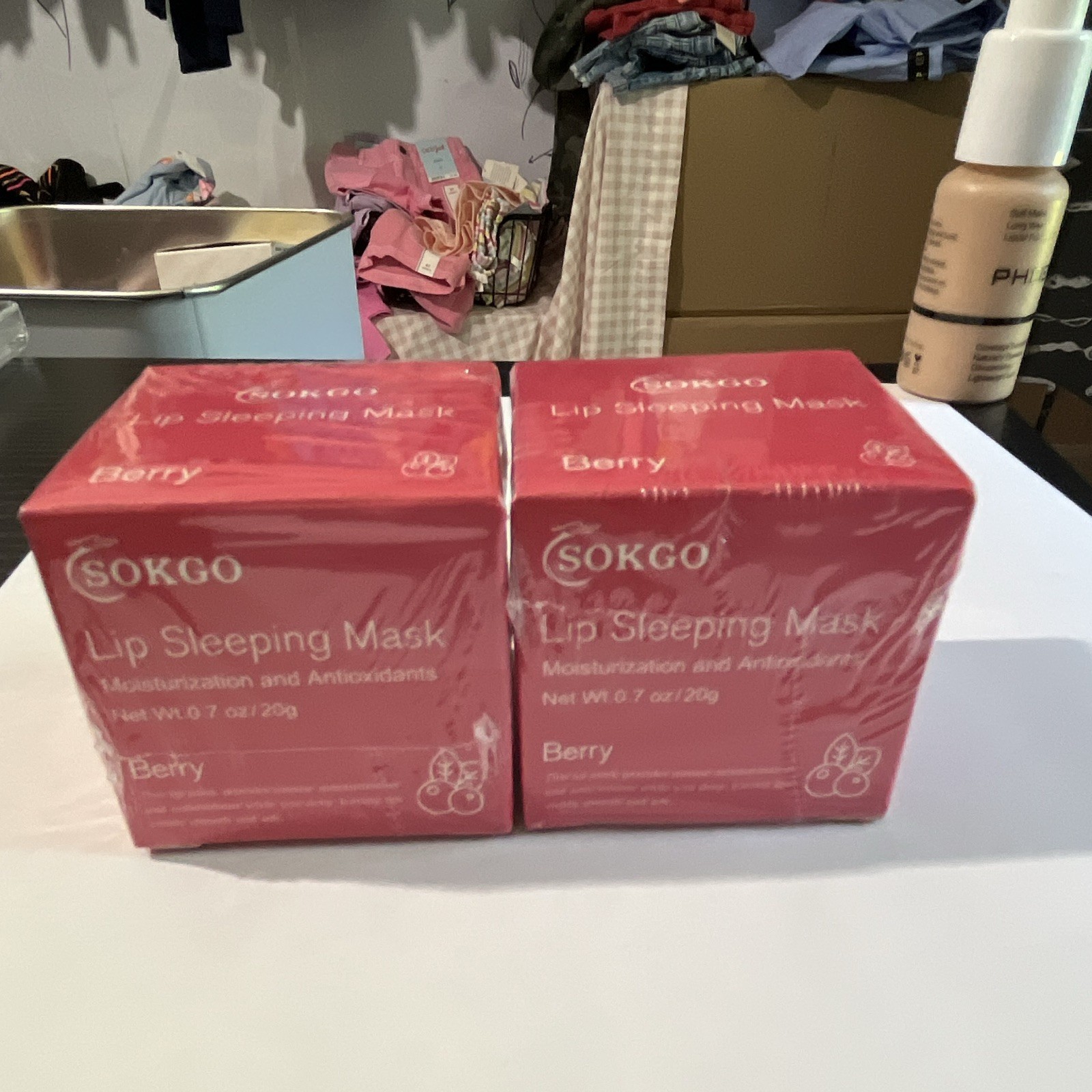 2 Pack Of Sealed Sokgo Lip Sleeping Masks Berry
