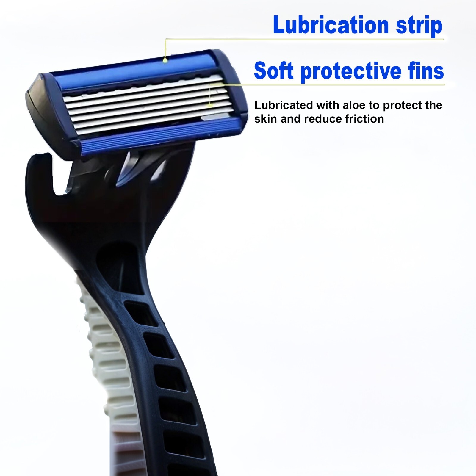 24 Stainless Steel 6 Blade Shaving Disposable Razors with 2 Handles for Men