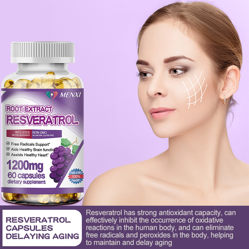 Resveratrol Maximum Strength Natural (2×60 CAPSULES) Anti – Aging Antioxidant US