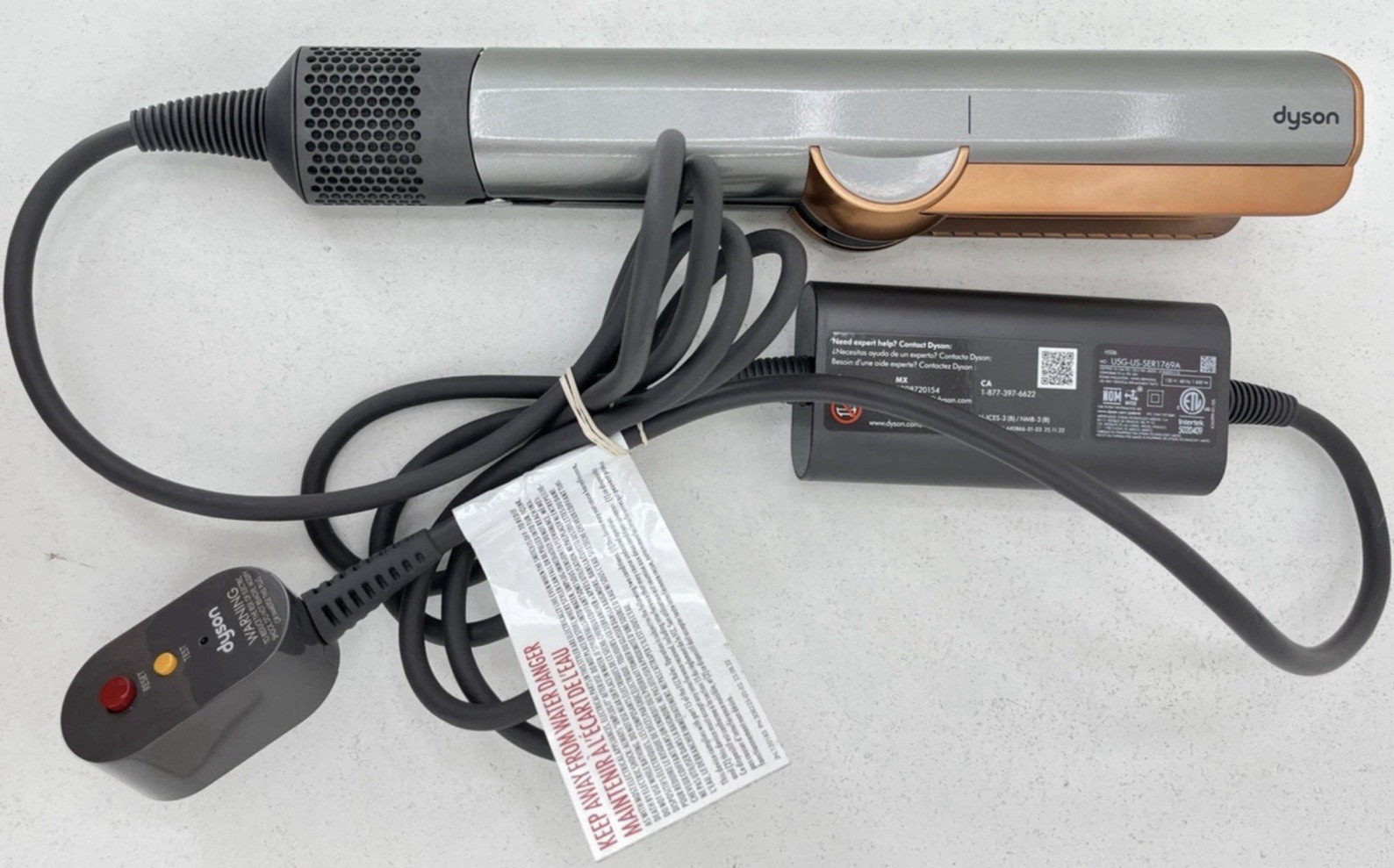 Dyson Airstrait Flat Iron/Straightener Hair Styling Tool Silver/Copper