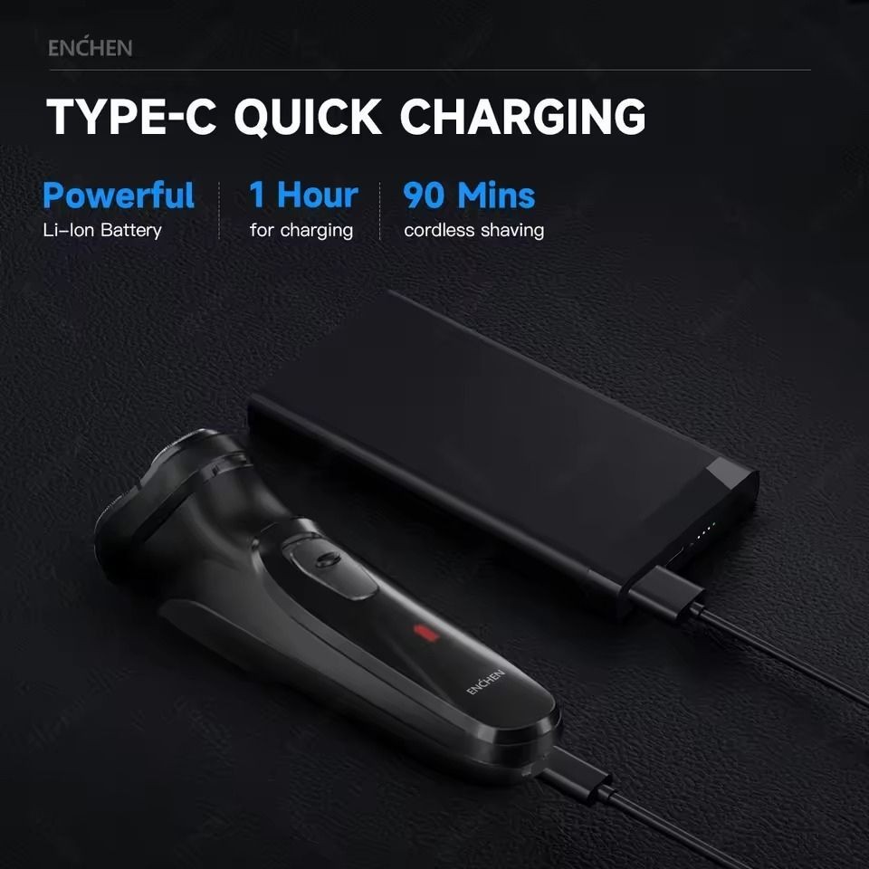 Blackstone Electric Shaver for Men 3D Floating Blade Rechargeable Beard Trimmer