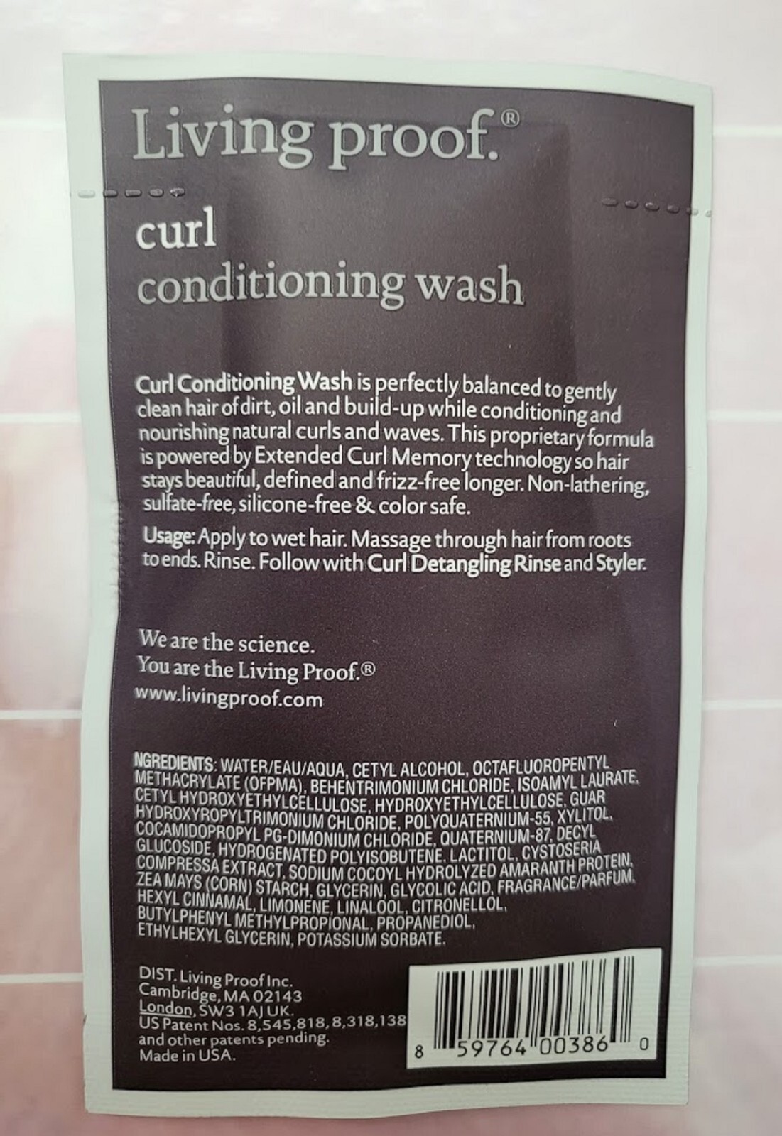 Living Proof Curl CONDITIONING WASH ~ 20 ml / 0.67 oz each (5 sample packs)