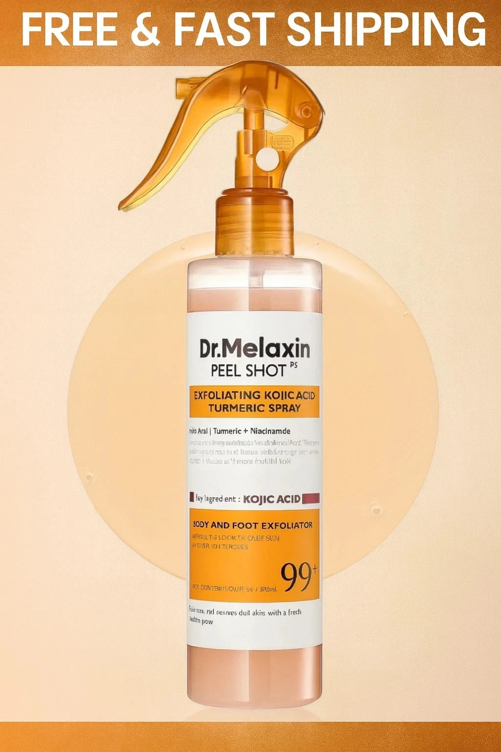 Dr. Melaxin Peel Shot Exfoliant Kojic Acid Turmeric Spray 200ml Brand new