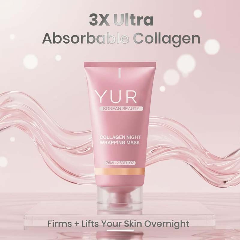 Yuri Korean Collagen Night Wrapping Mask 75ml Hydrating Sleeping Mask New