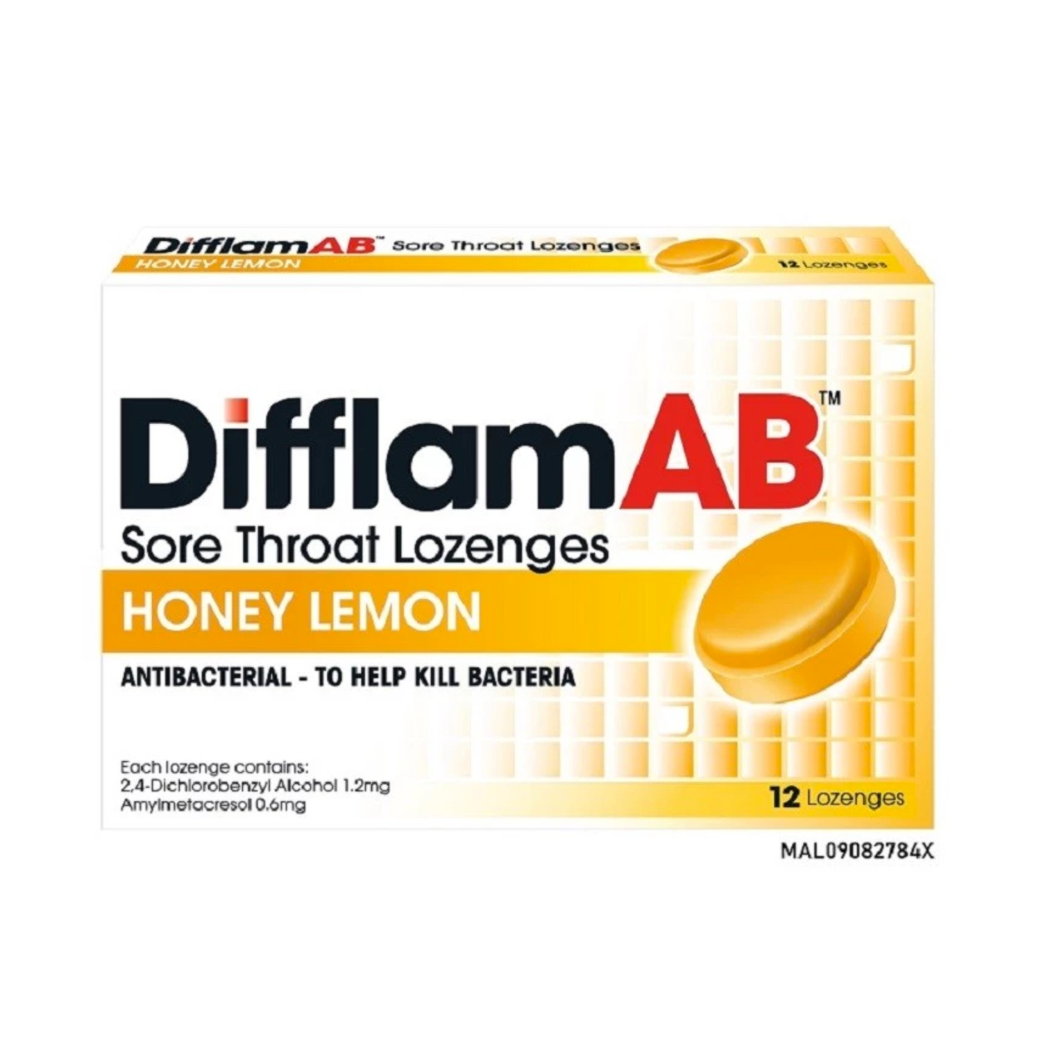 2 X Difflam AB 12’s Lozenges Honey & Lemon Flavour Soothes Relieve Sore Throat