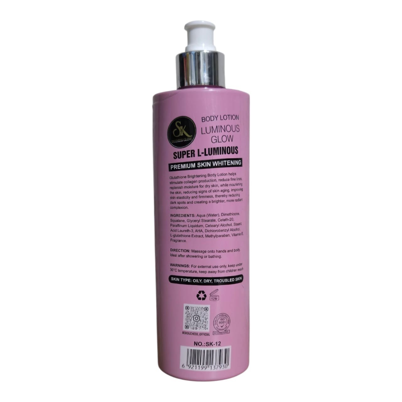 SK DUCHESS Glow Super L-Glutathione Luminous Glow 13 In 1 Shower Gel And Lotion