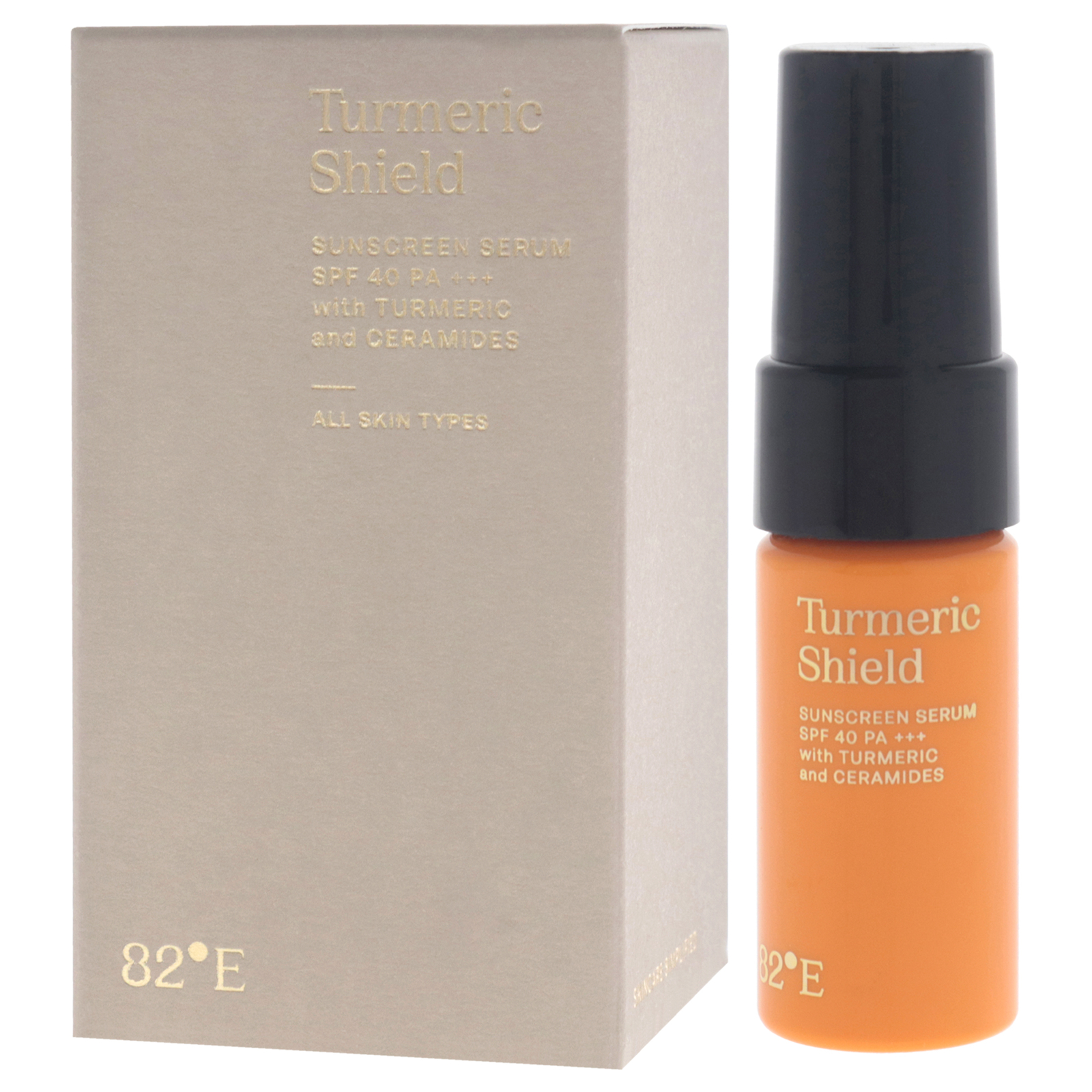 2 Pack Turmeric Shield Sunscreen Serum SPF 40 PA Plus Mini by 82E for Women – 0.