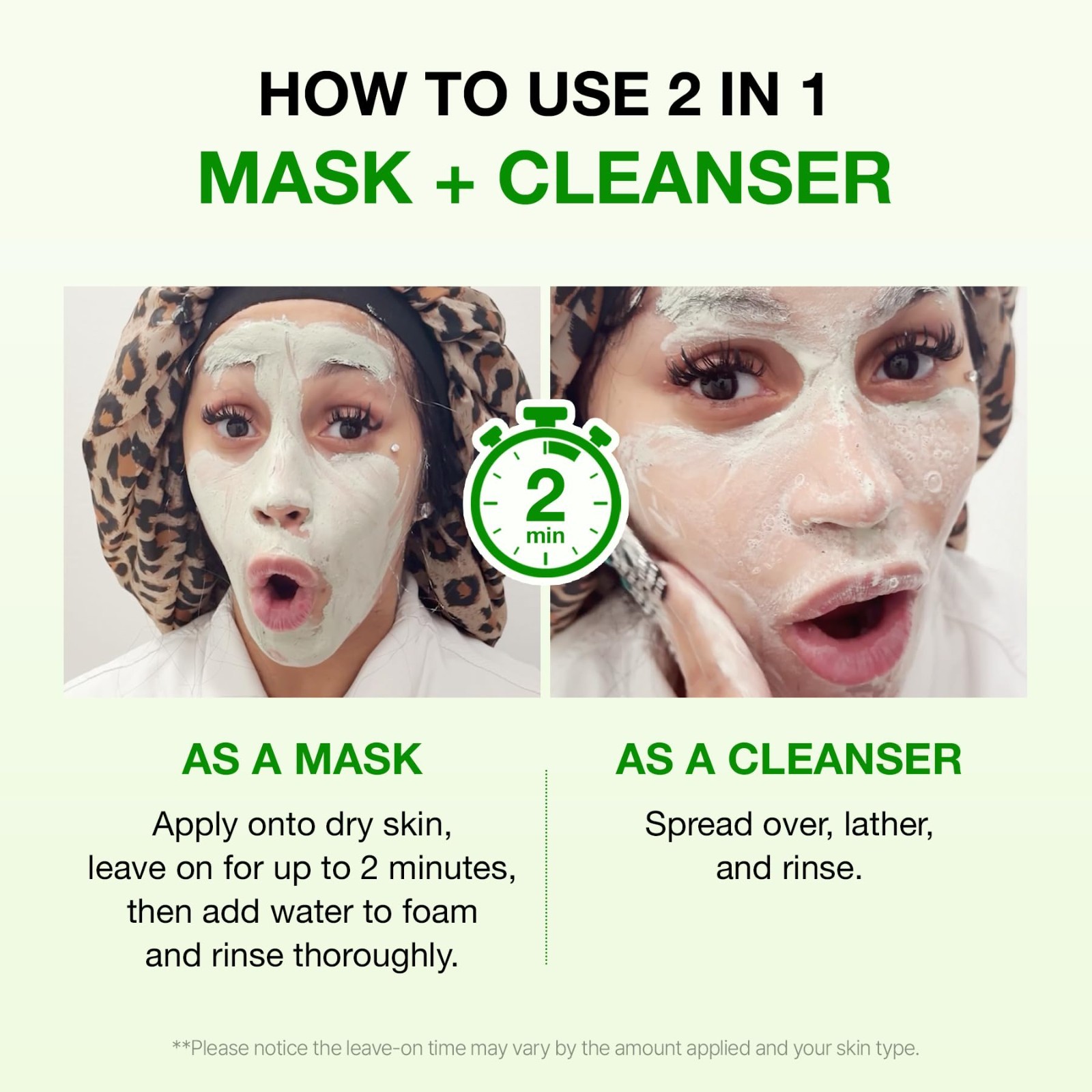 Deep Pore Cleanser Clay Mask, Green Tomato Face Wash for Blackhead Control, Kore
