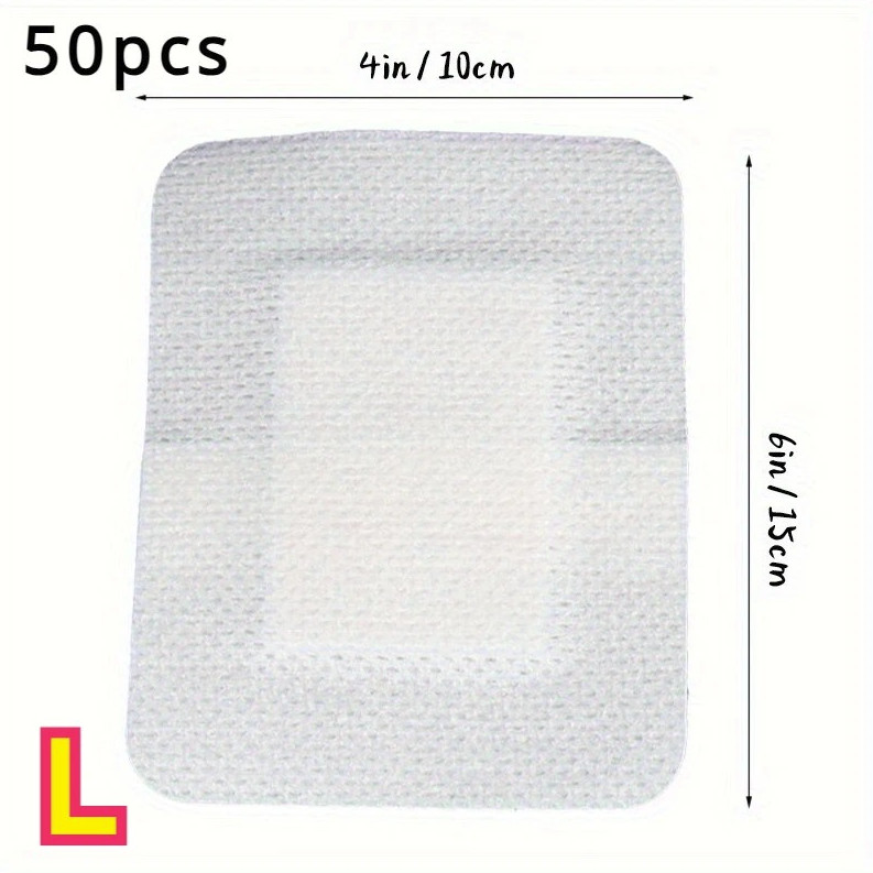 50pcs Large Hypoallergenic Wound Dressing Bandages 6×7cm First Aid Pads – NEW