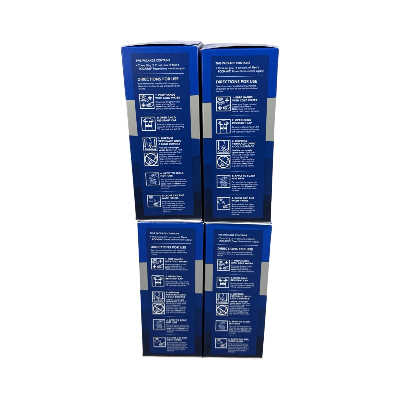 Rogaine Men’s 5% Minoxidil Foam Hair Treatment, 3×2.11, Exp 05/2026