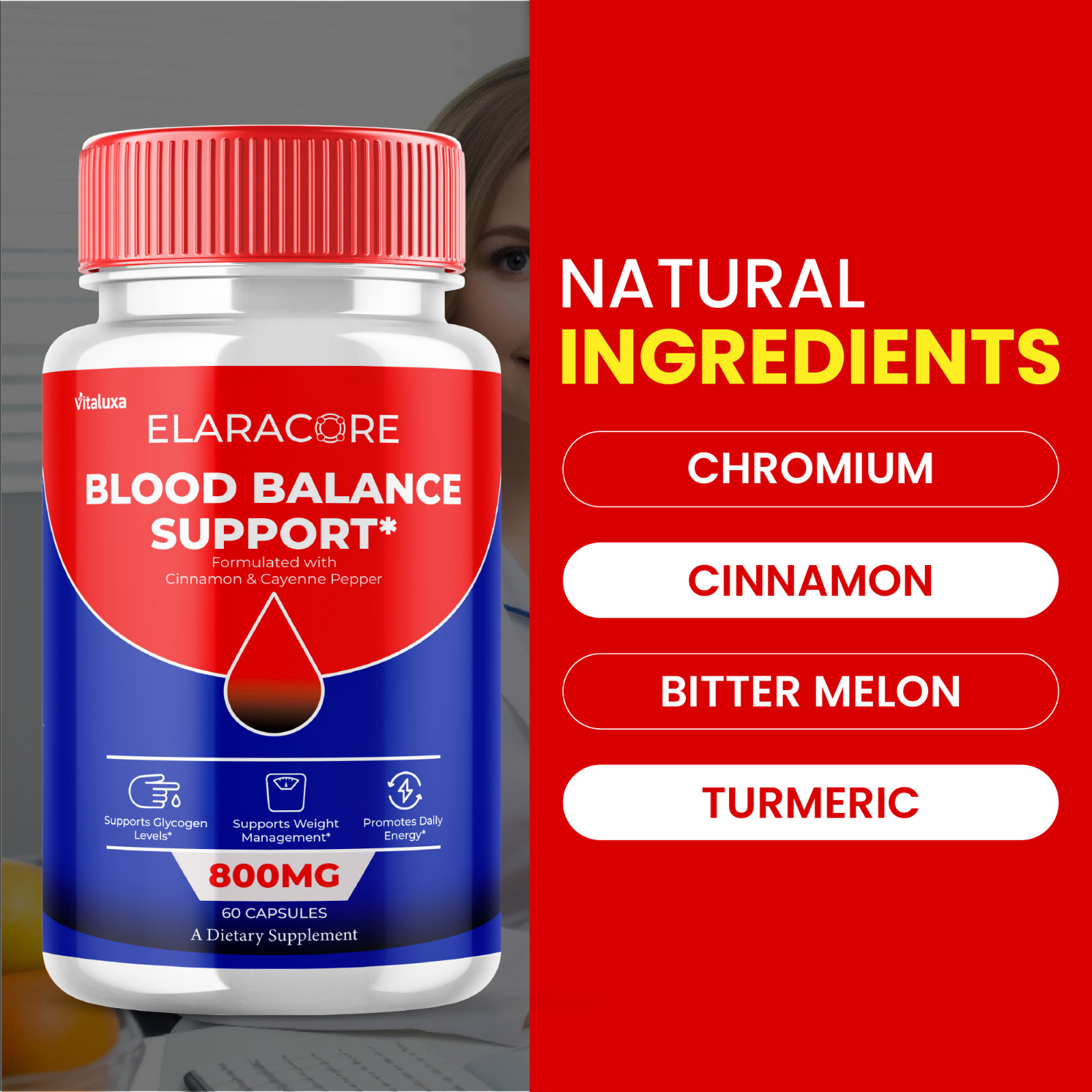 (5 Pack) Elaracore Glycogen Support Pills Formula for Circulation (300 Capsules)