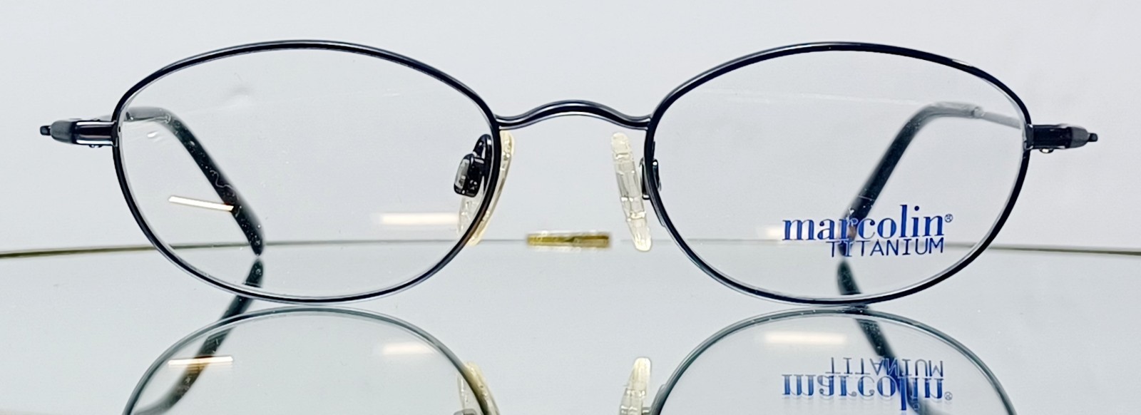 Originale MARCOLIN 2033 355 Eyeglasses DARK RUTHENIUM New TITANIUM 46-18 Japan