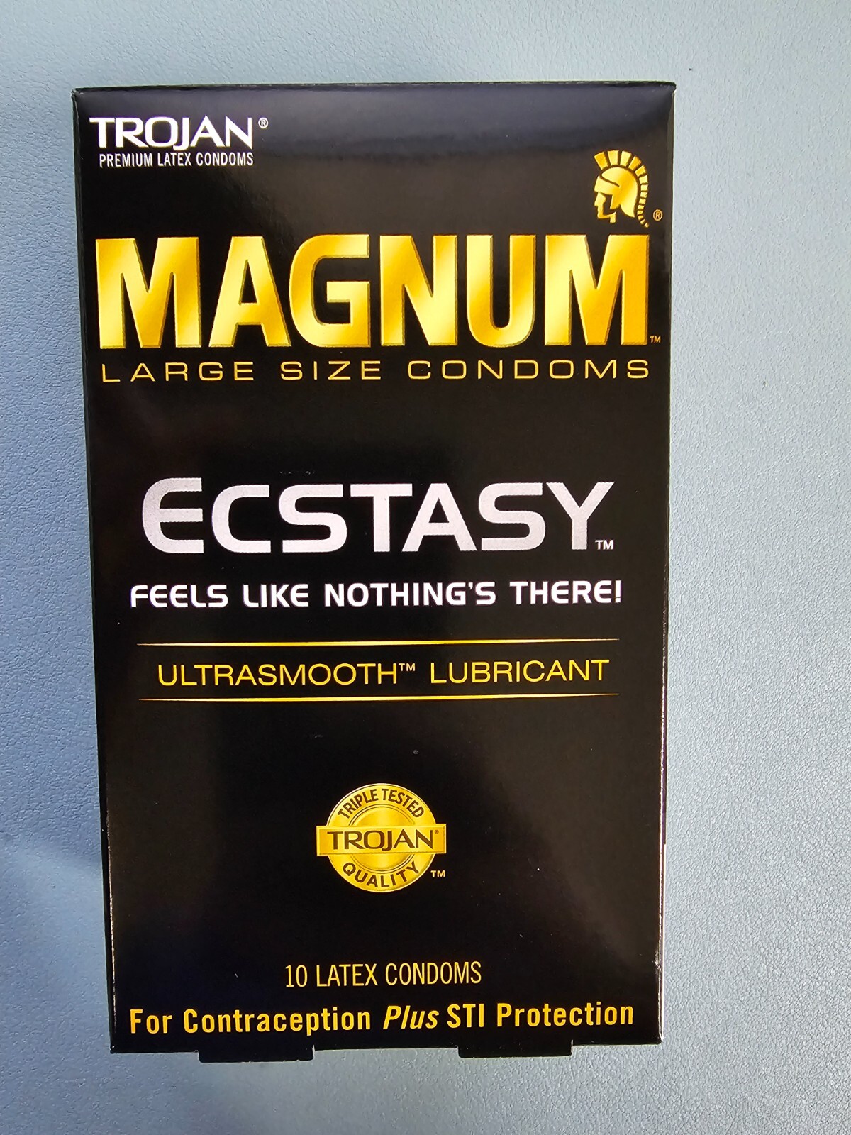 2 PACK Trojan Magnum Ecstasy Ultrasmooth Lubricant Large Size Condoms – 10 ct