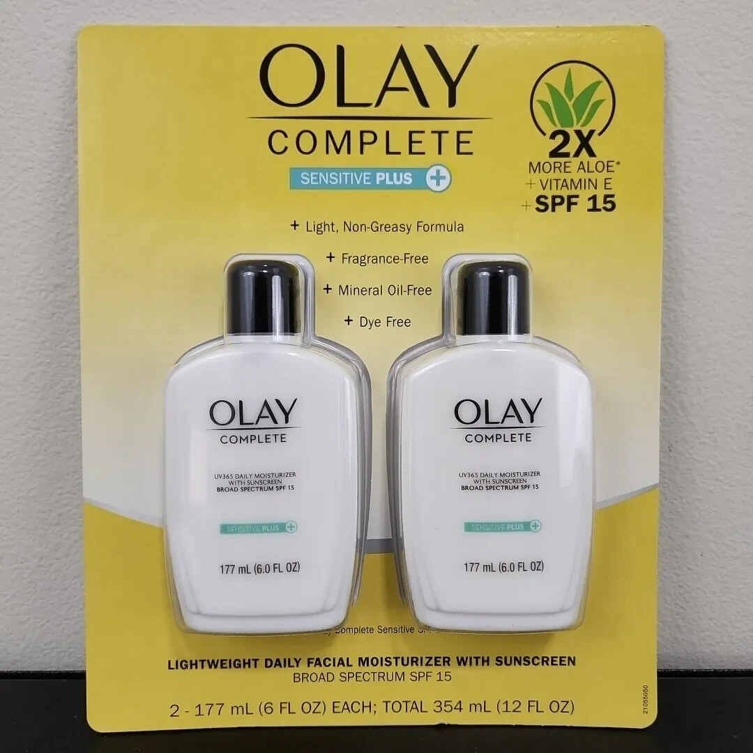 Olay Complete All Day Moisturizer with Sunscreen SPF 15 Sensitive Plus – 2 Pack