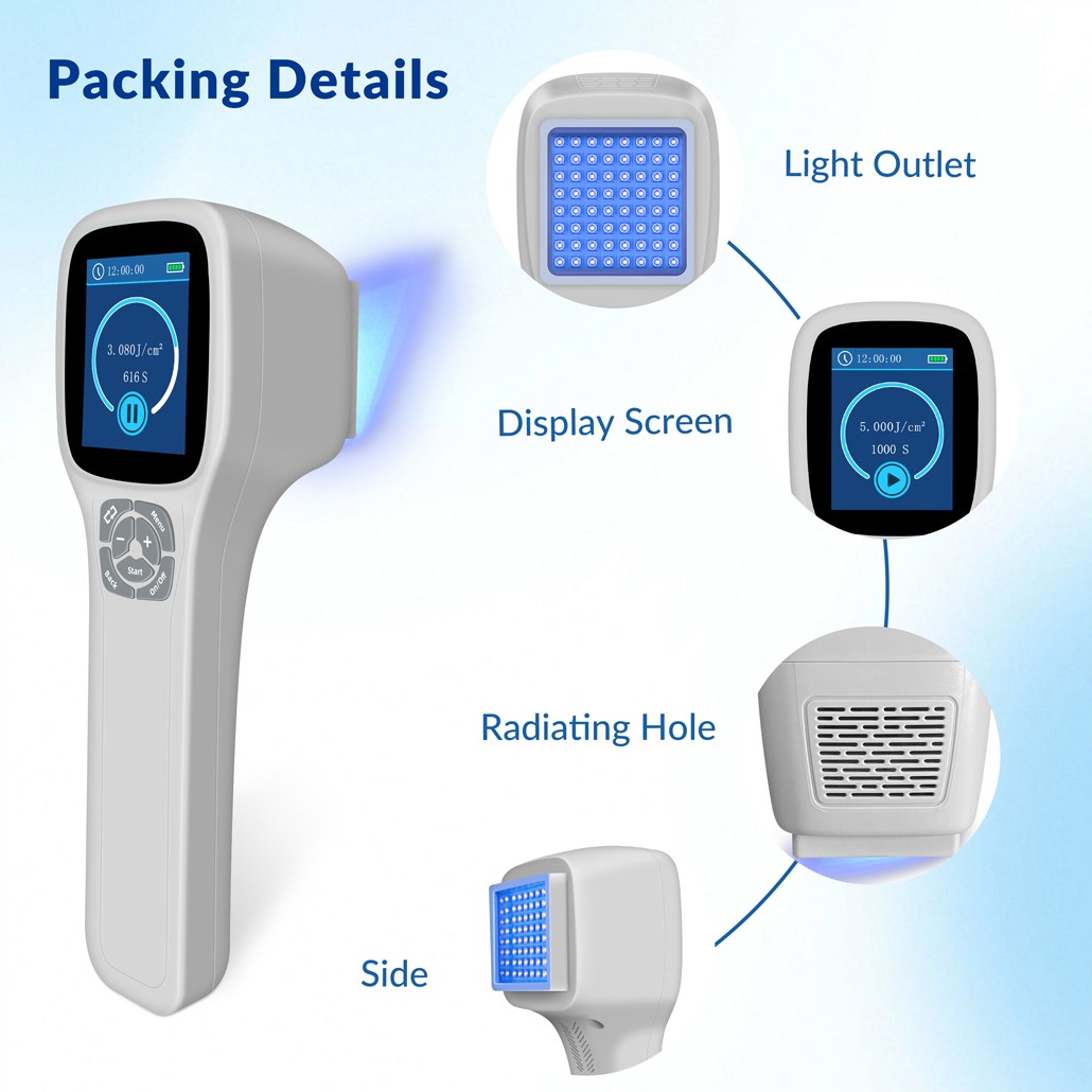 308nm UVB Blue Lamp Phototherapy Device for Skin Diseases Treatment 64 Diodes
