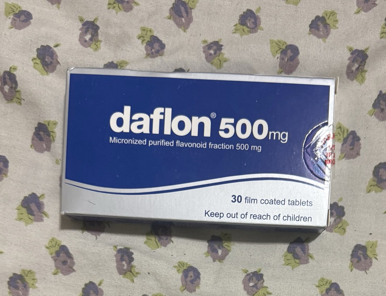 Daflon 500mg Tablets for Hemorrhoids Treatment, 30 Count