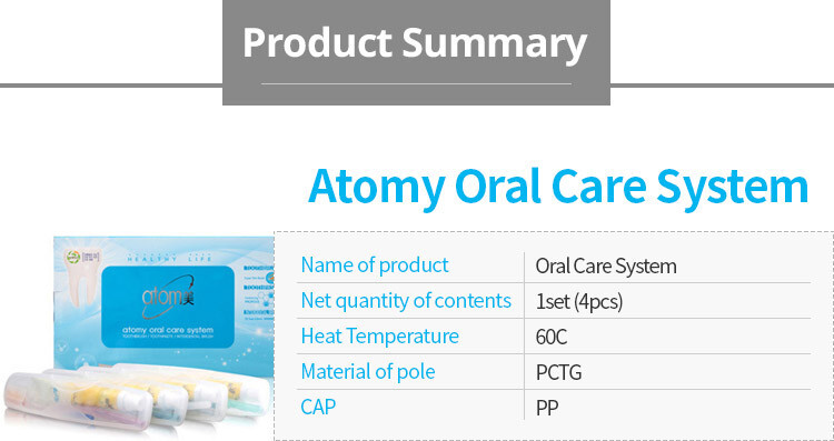 ATOMY Travel Oral Care System Toothpaste Toothbrush 1Set 4 pcs with Holder Cases