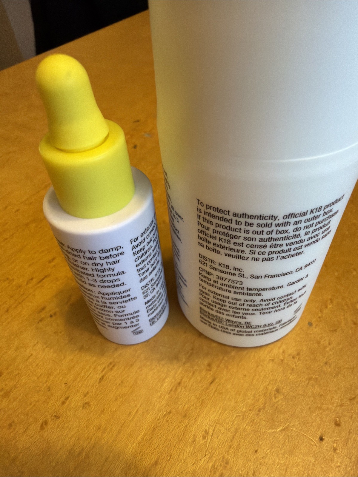 K18 Hair Mask 1.7 fl oz Plus Mini .34 oz Repair OilTreatment