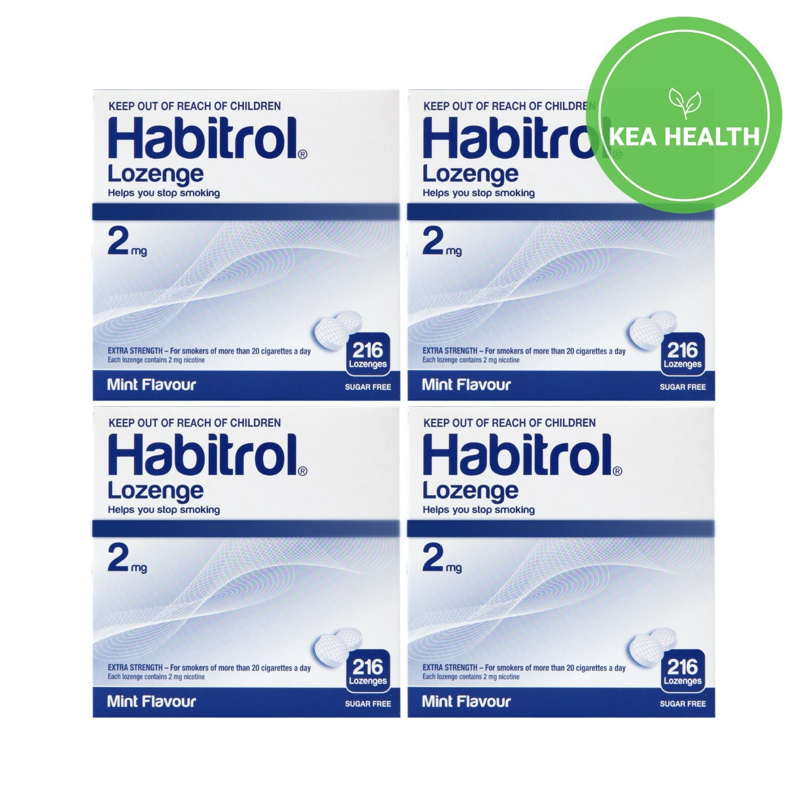 Habitrol Nicotine Lozenge 2mg MINT 864 pieces – 4 boxes – QUIT Smoking Now