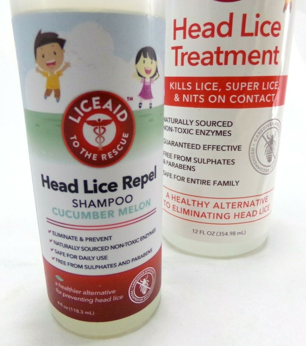 Lice Aid™ Lice Removal 3-Step Kit FDA Approved Vegan Includes Comb & Hair Clips