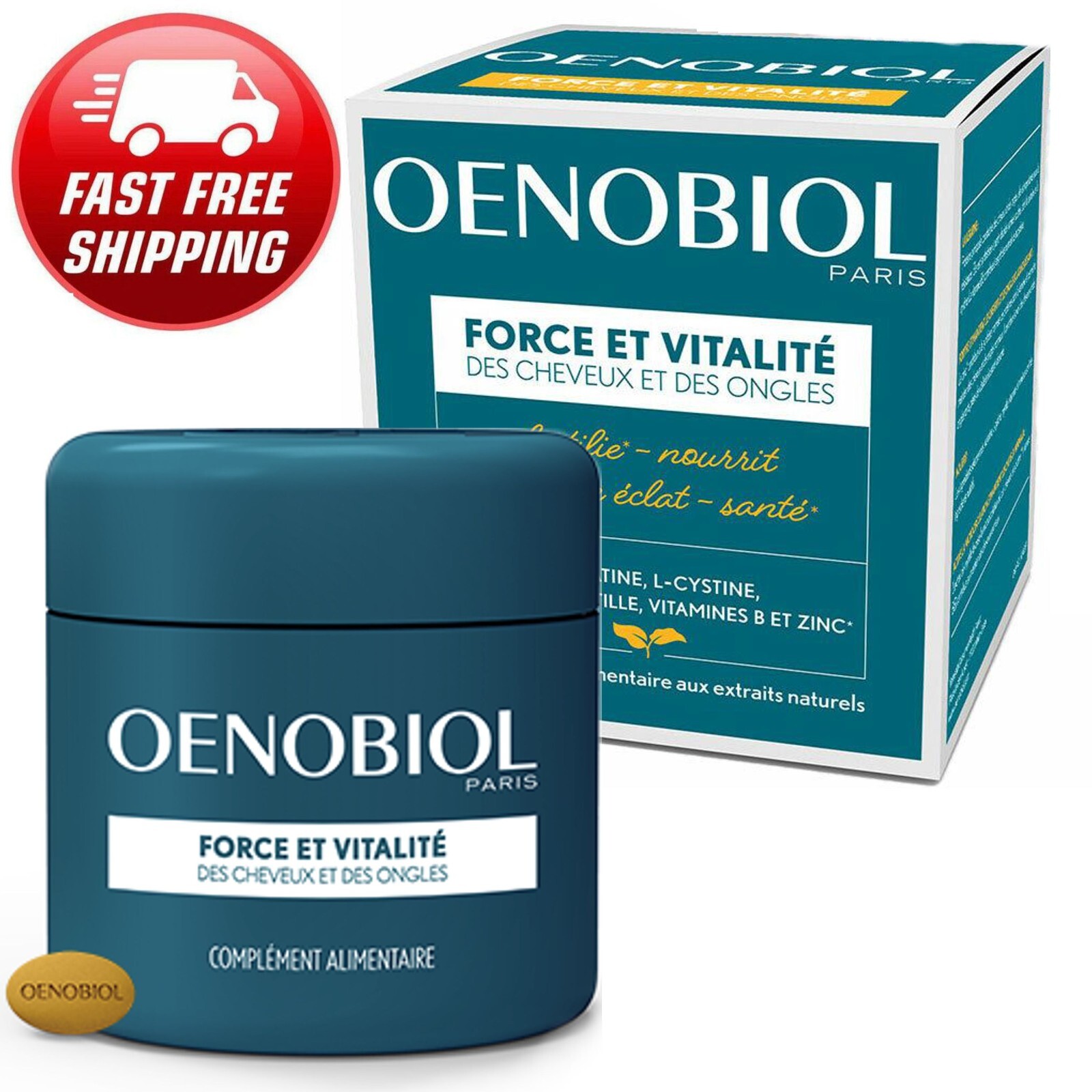 Oenobiol Hair and Nail Strength and Vitality 60 Gel-Caps NIB Exp. Date: 06/2025
