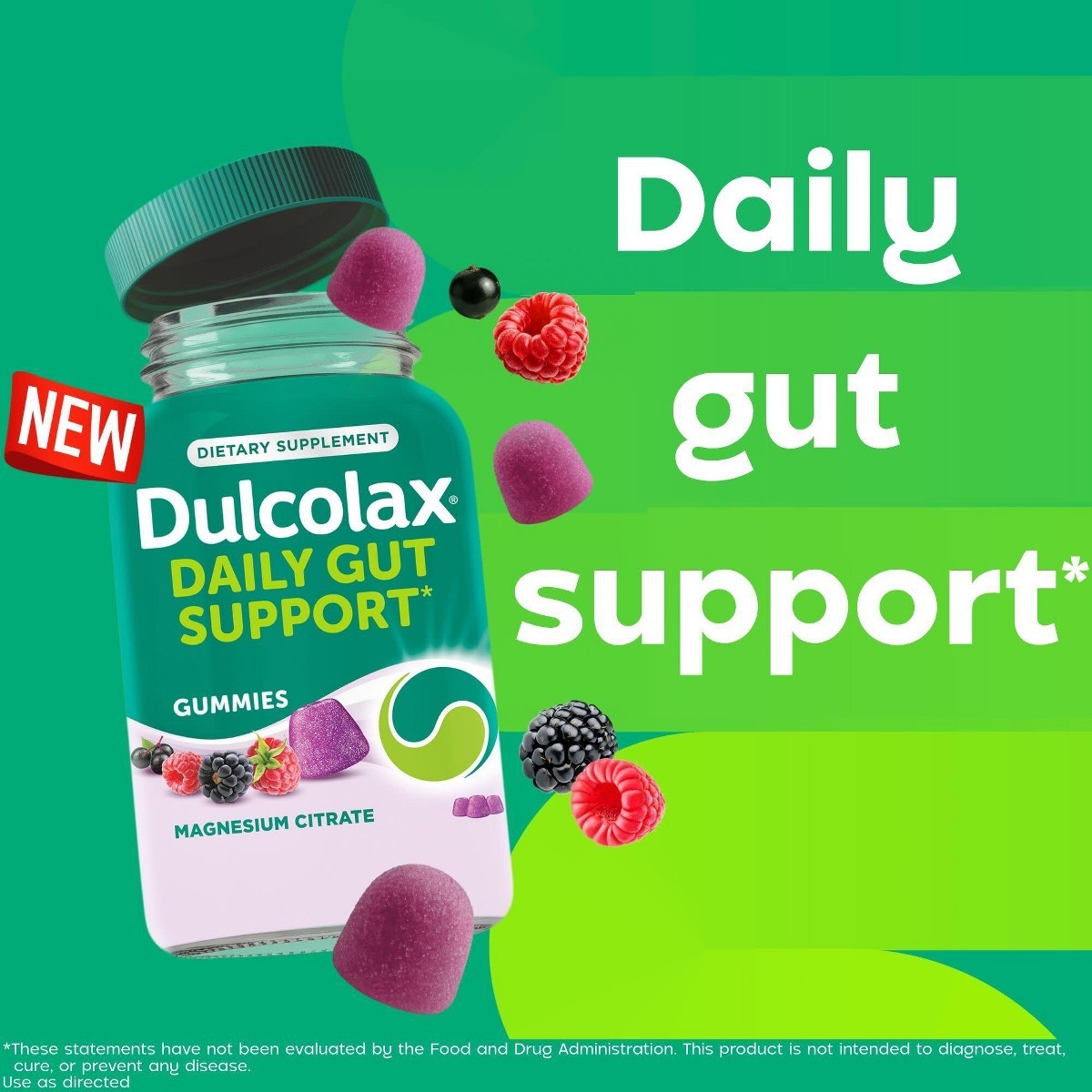 Dulcolax Daily Gut Support Gummies – Berry – 60ct